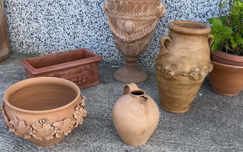 Arredo Giardino in terracotta fatto a mano